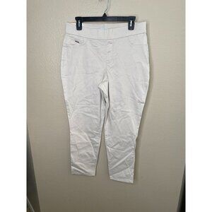 Nine West Women’s Heidi Pull-On Crop Pants 12 Stone Beige Casual Trousers NEW